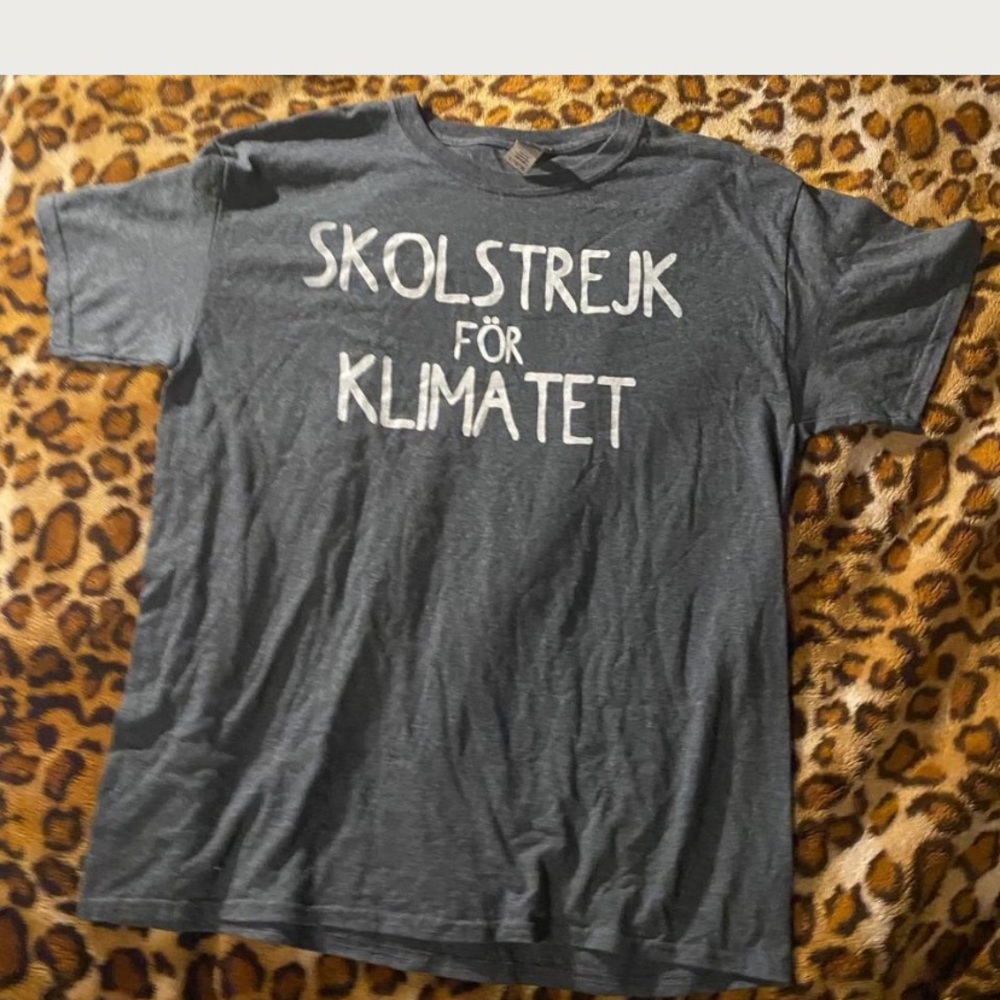 Gray T-Shirt with White Climate Message